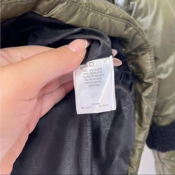 French Connection faux shearling trim zip up puffer jacket - Picture 5 of 8